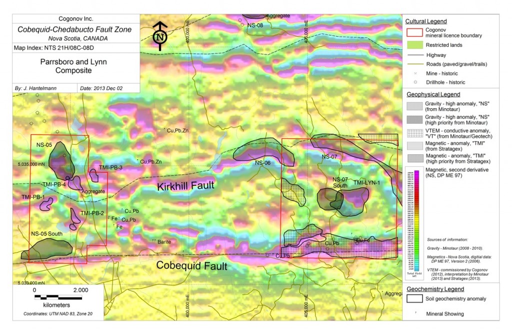 Chilean Metals Inc - Cogonov Inc - Cobequid - Parrsboro and Lynn Composite