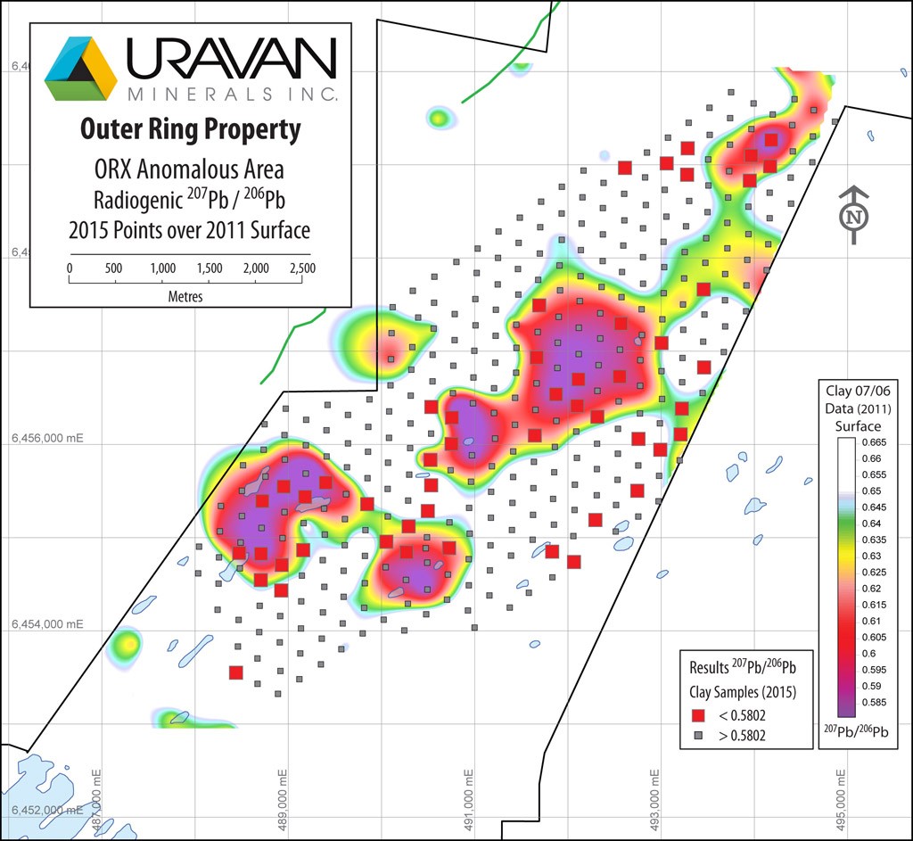 Uravan - Athabasca Basin - Outer Ring Property - ORX Anomalous Area