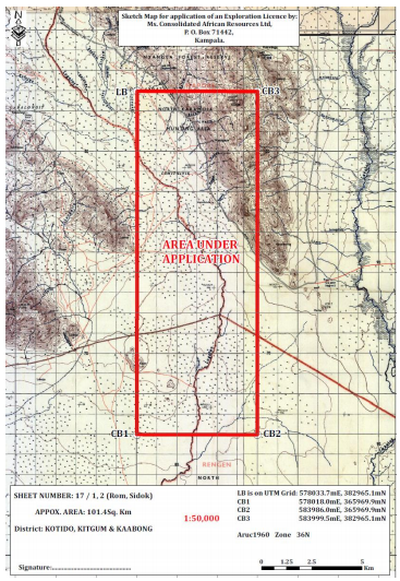 Consolidated Africa - The company discovered an extension of the graphite occurrence and have applied for an exploration lease over this new area.