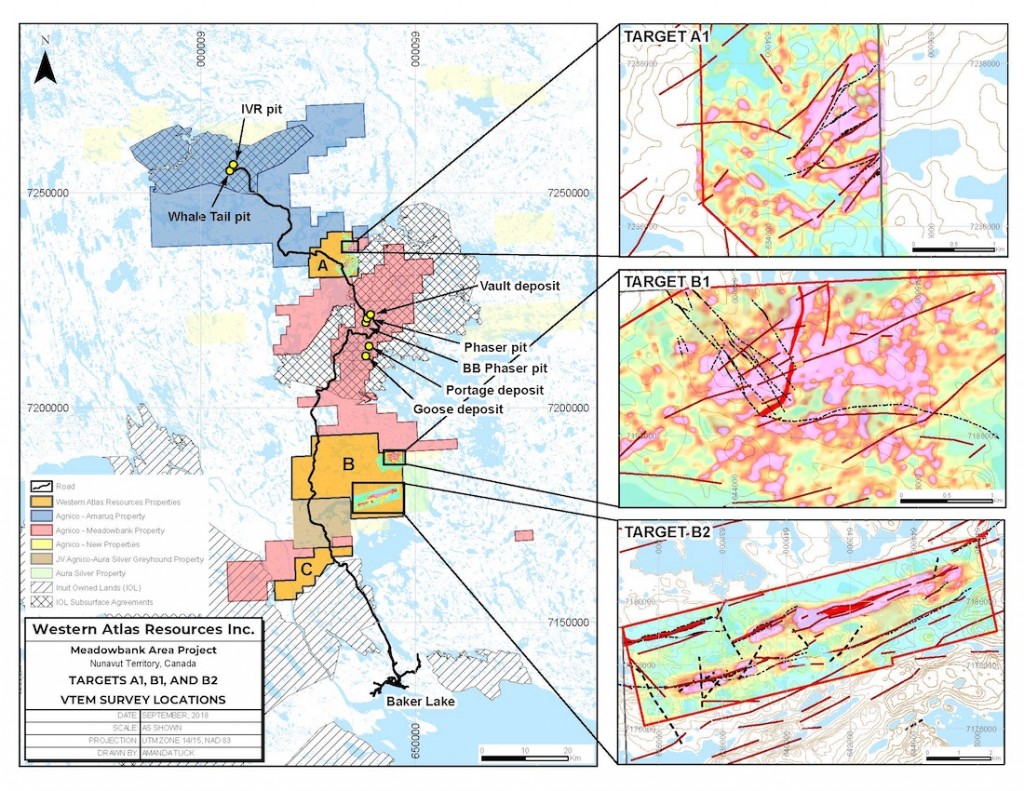 Figure 1: Western Atlas Block boundaries VTEM surveys in relation